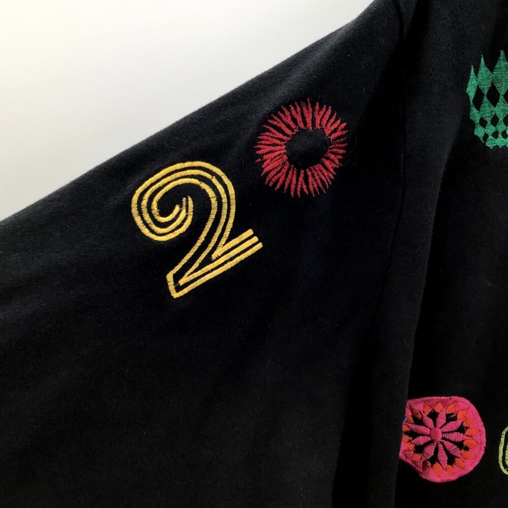 Vintage 2X Michael Simon Lite Y2K Cardigan Top Embroidered Beaded Textile Art - Picture 5 of 12
